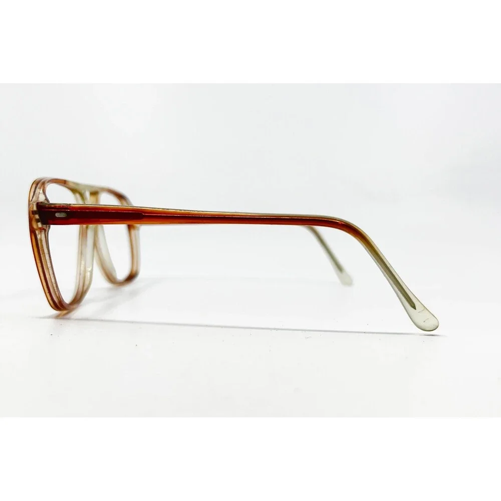 Zinco Kennedy Eyeglass Frames Mens Brown Fade Aviator Double Bridge 56-16-140